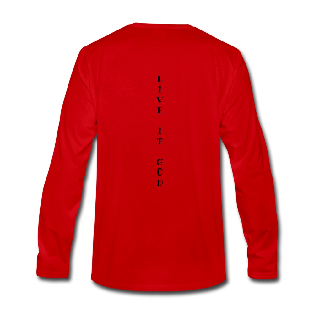 Men's Premium Long Sleeve T-Shirt - red