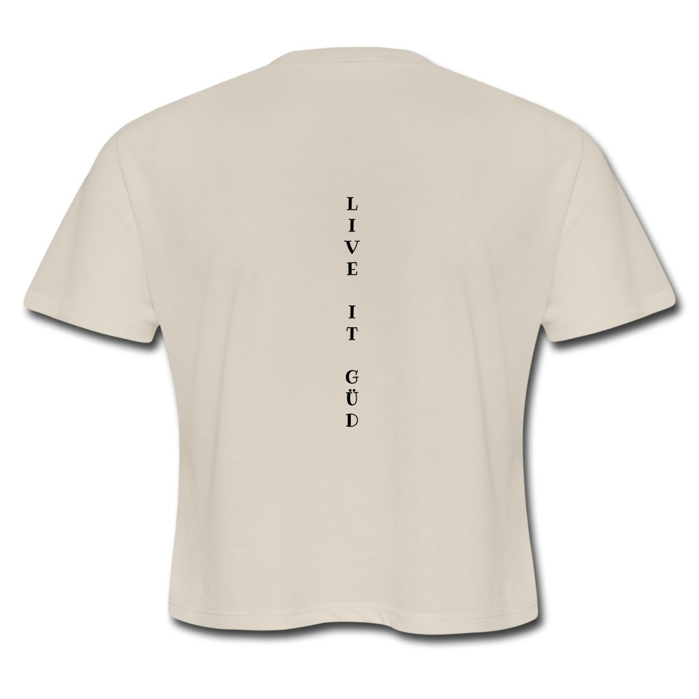 LIVE IT FREE Women's Cropped T-Shirt - dust