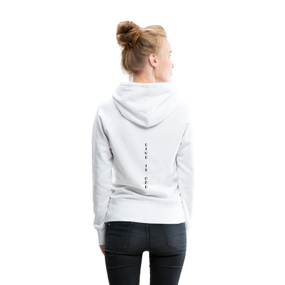 LIVE FREE Women’s Premium Hoodie - white