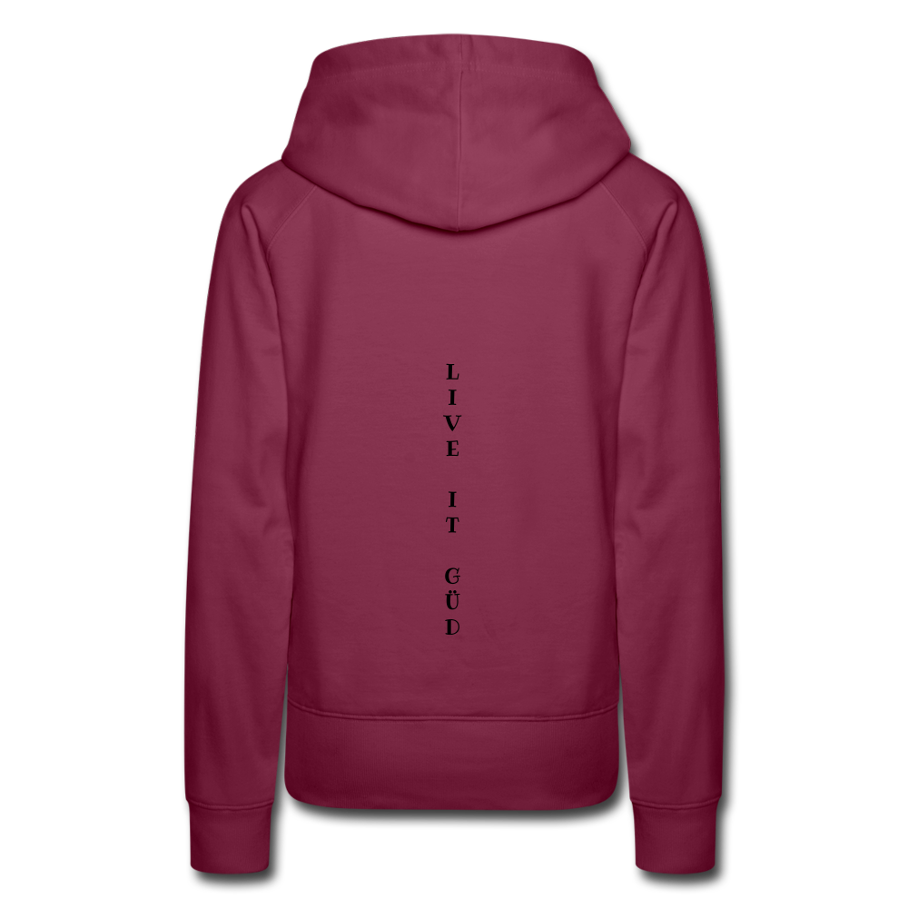 LIVE FREE Women’s Premium Hoodie - burgundy