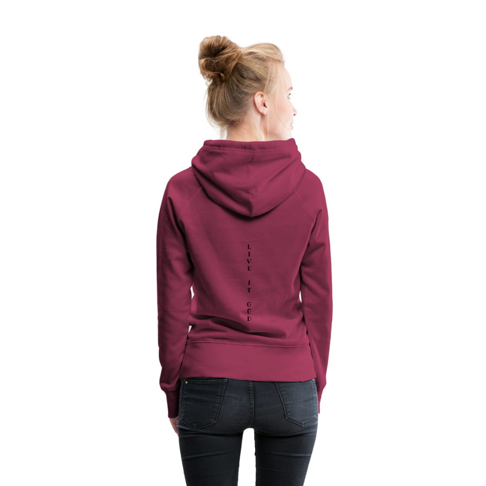 LIVE FREE Women’s Premium Hoodie - burgundy