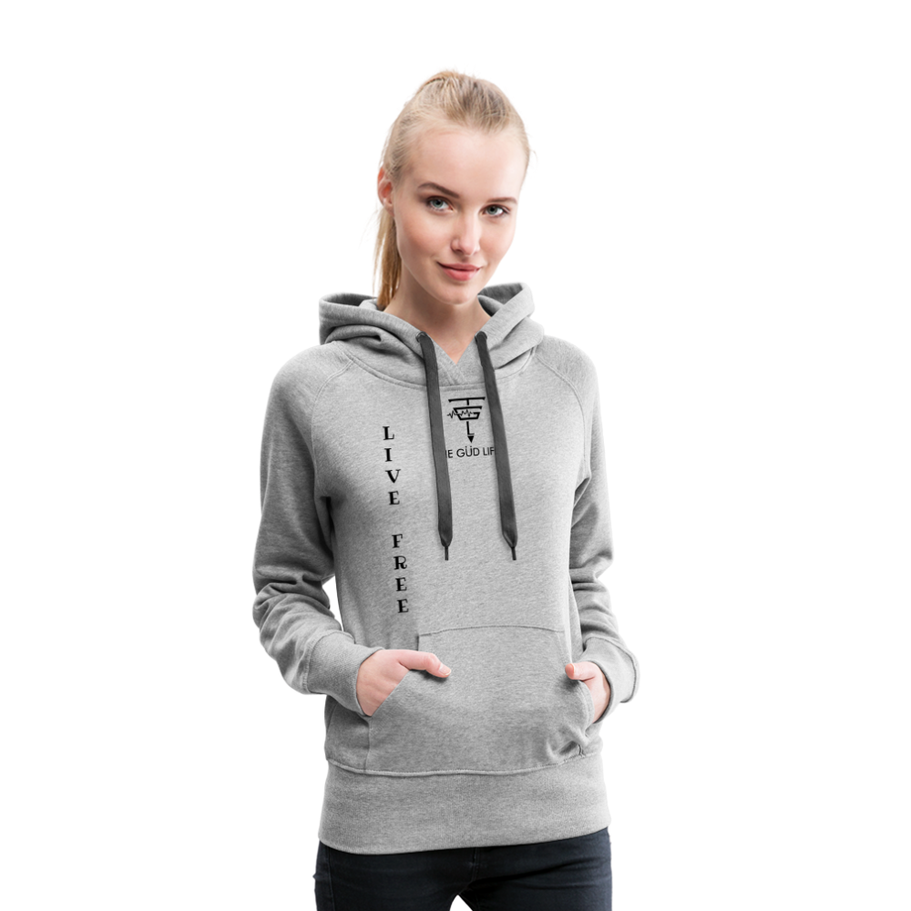 LIVE FREE Women’s Premium Hoodie - heather grey