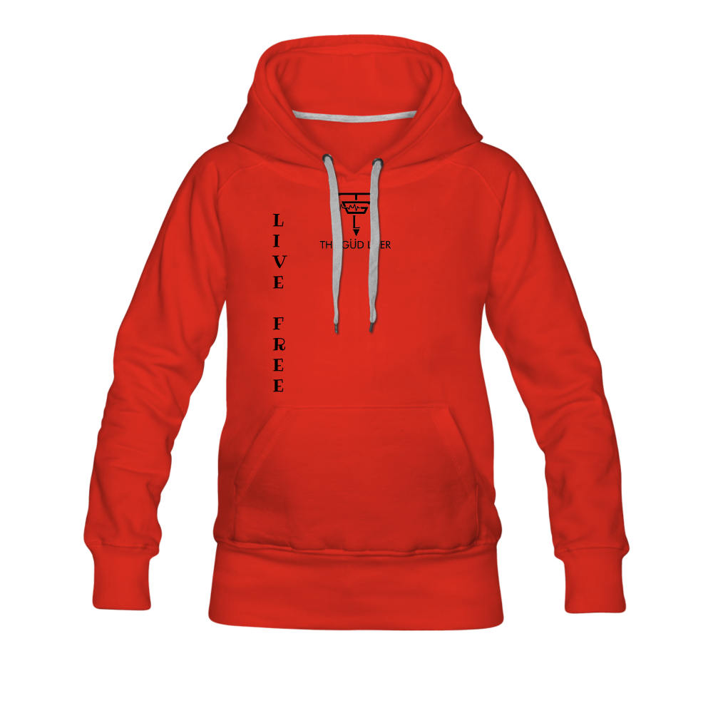 LIVE FREE Women’s Premium Hoodie - red