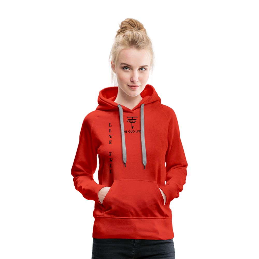 LIVE FREE Women’s Premium Hoodie - red