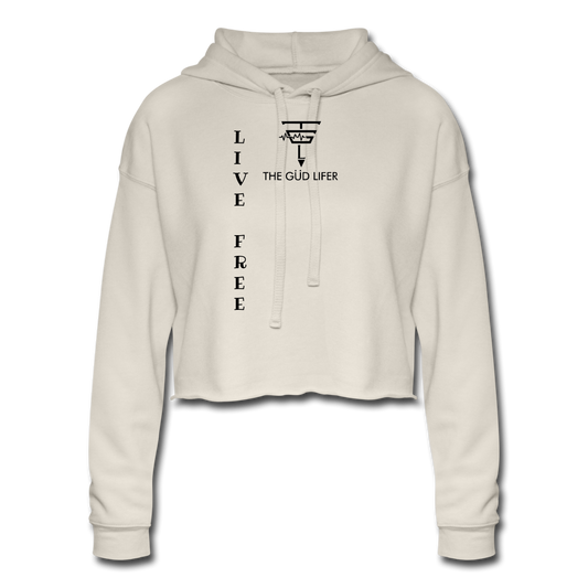 LIVE FREE Women's Cropped Hoodie - dust