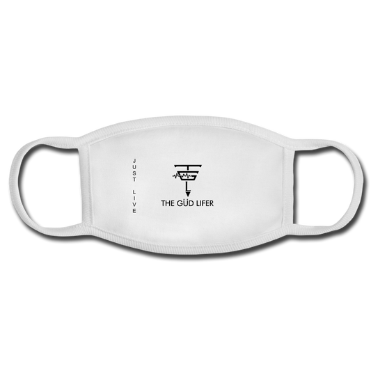 JUST LIVE Face Mask - white/white