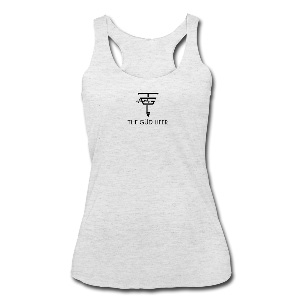 Women’s Tri-Blend Racerback Tank - heather white