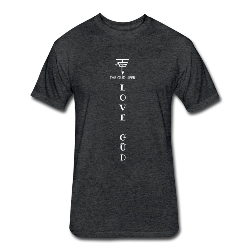 Fitted Cotton/Poly T-Shirt by Next Level - heather black
