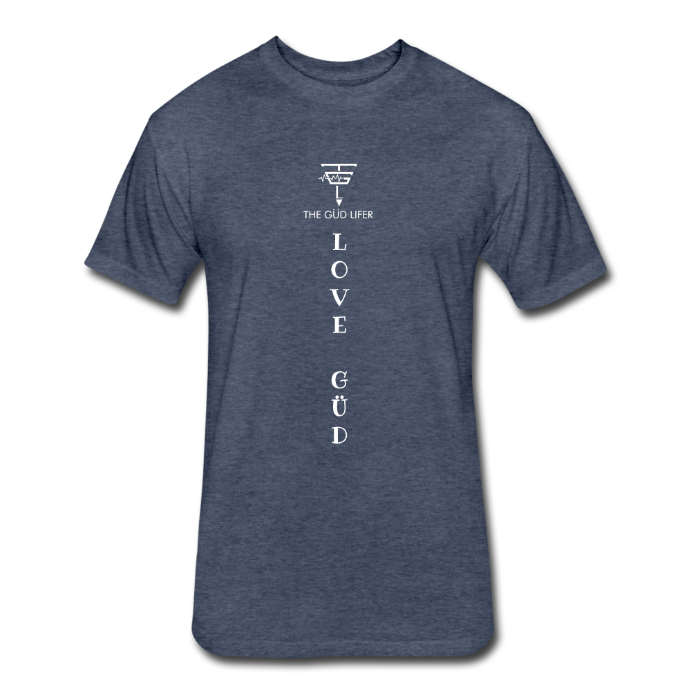 Fitted Cotton/Poly T-Shirt by Next Level - heather navy