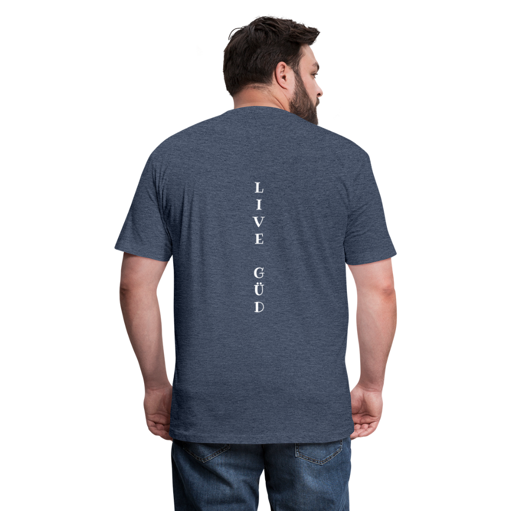 Fitted Cotton/Poly T-Shirt by Next Level - heather navy