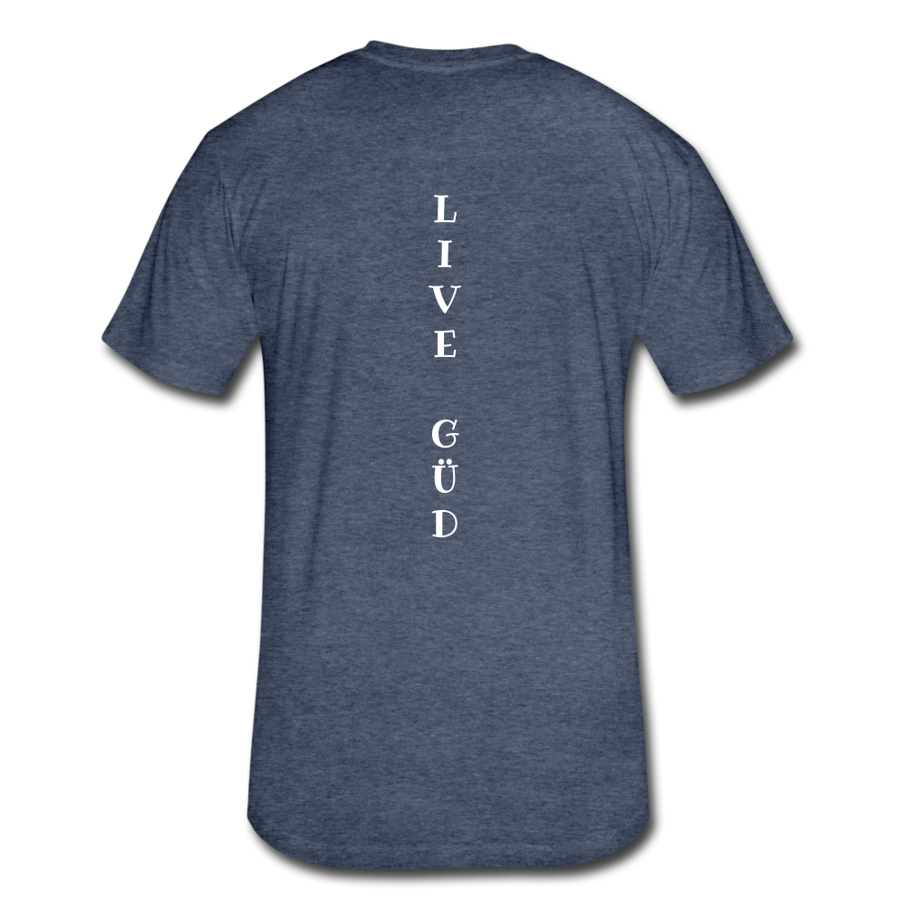 Fitted Cotton/Poly T-Shirt by Next Level - heather navy