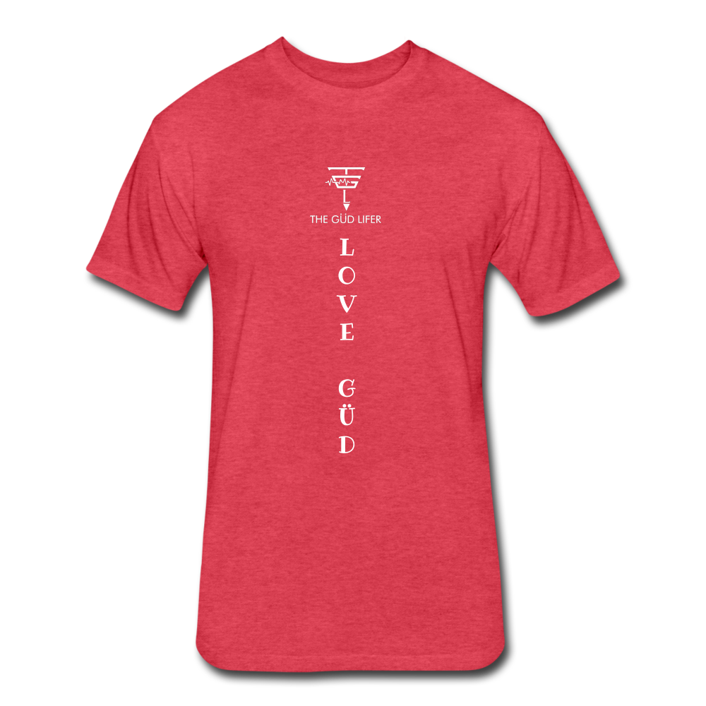 Fitted Cotton/Poly T-Shirt by Next Level - heather red