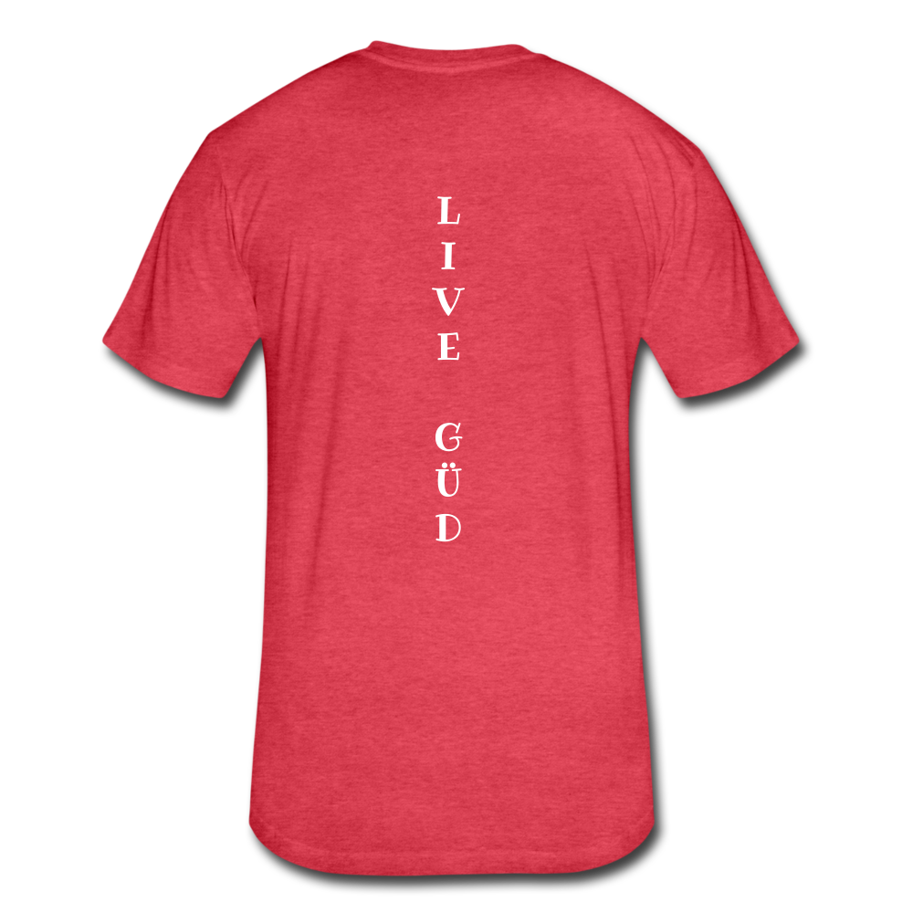 Fitted Cotton/Poly T-Shirt by Next Level - heather red