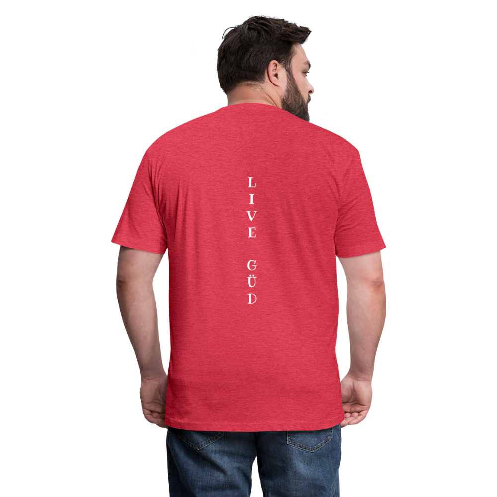Fitted Cotton/Poly T-Shirt by Next Level - heather red