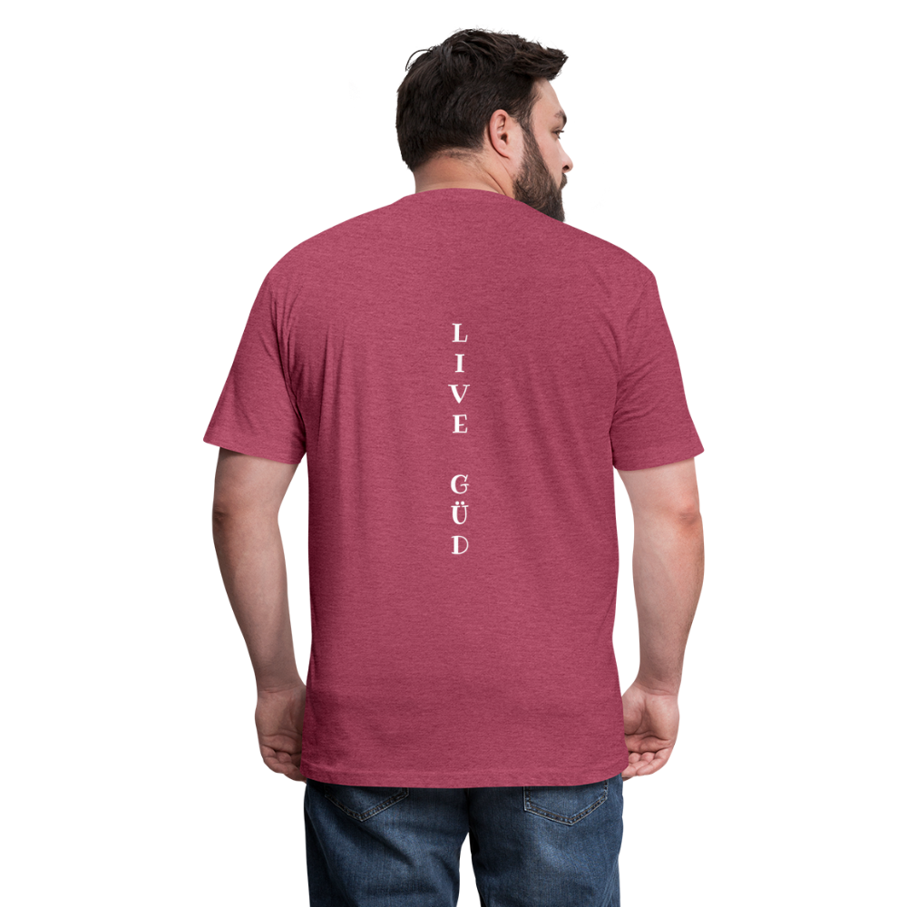 Fitted Cotton/Poly T-Shirt by Next Level - heather burgundy