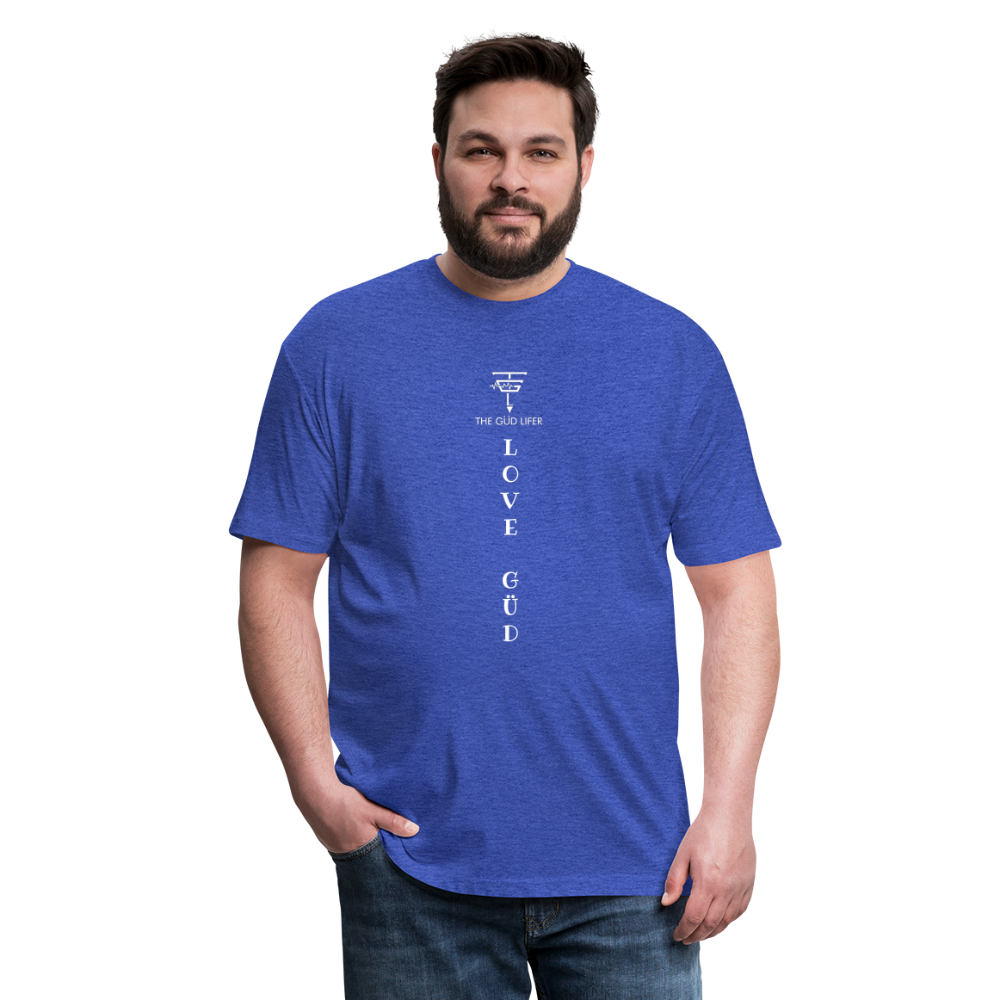 Fitted Cotton/Poly T-Shirt by Next Level - heather royal