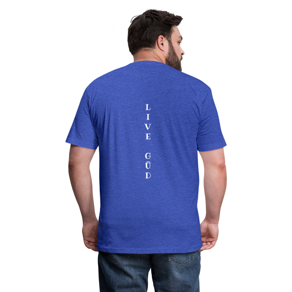 Fitted Cotton/Poly T-Shirt by Next Level - heather royal