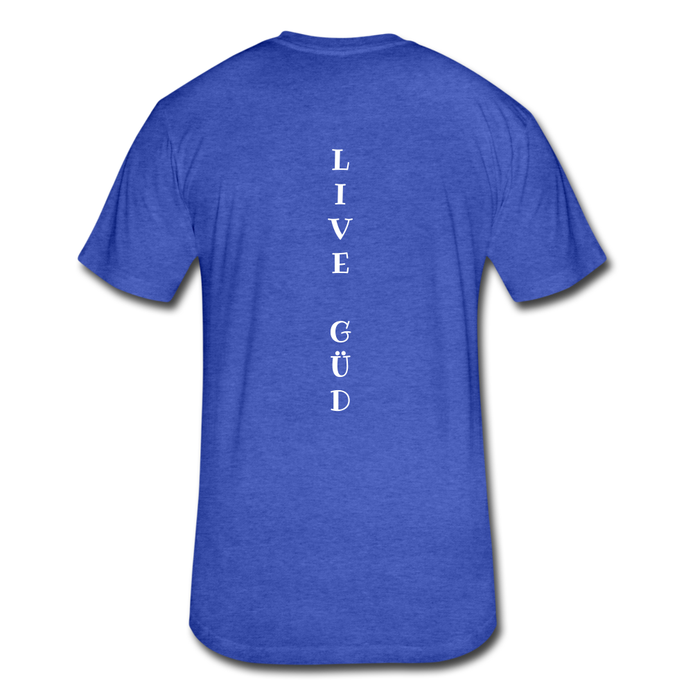Fitted Cotton/Poly T-Shirt by Next Level - heather royal