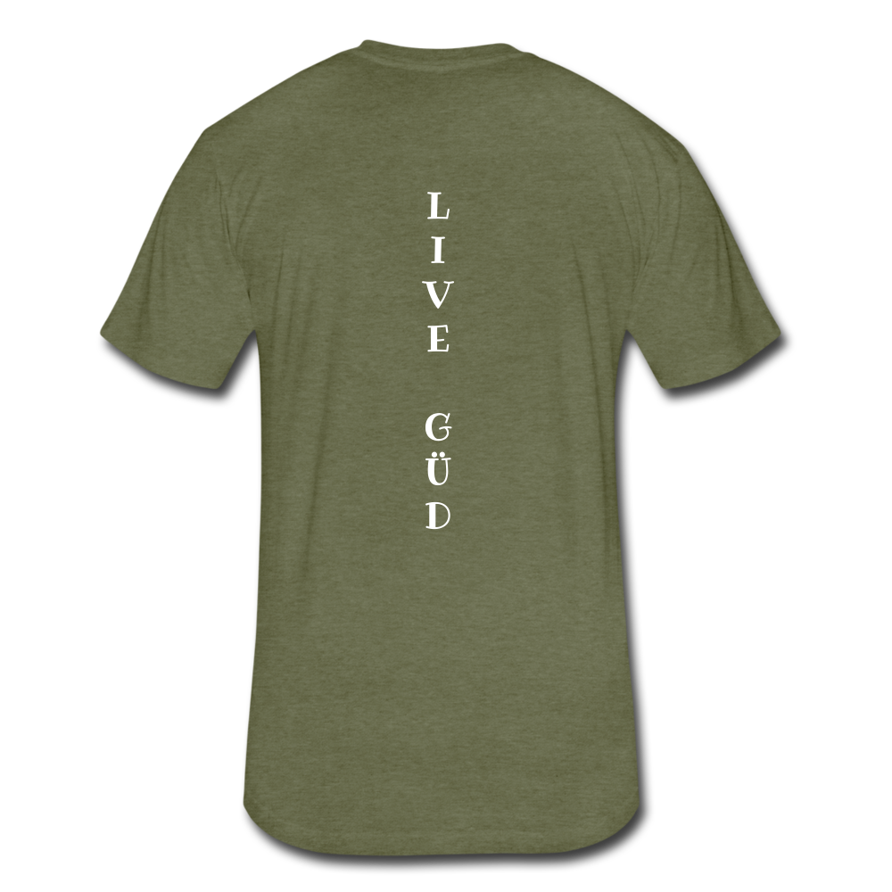 Fitted Cotton/Poly T-Shirt by Next Level - heather military green