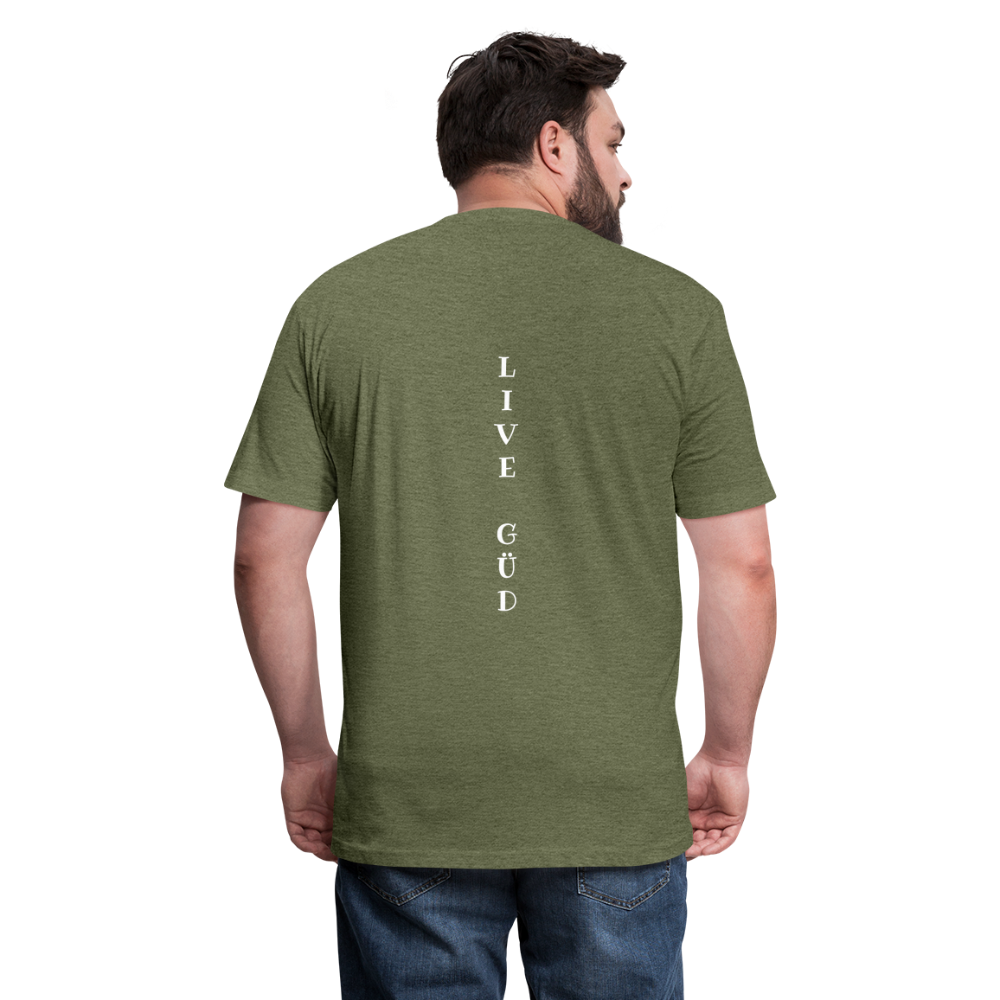 Fitted Cotton/Poly T-Shirt by Next Level - heather military green