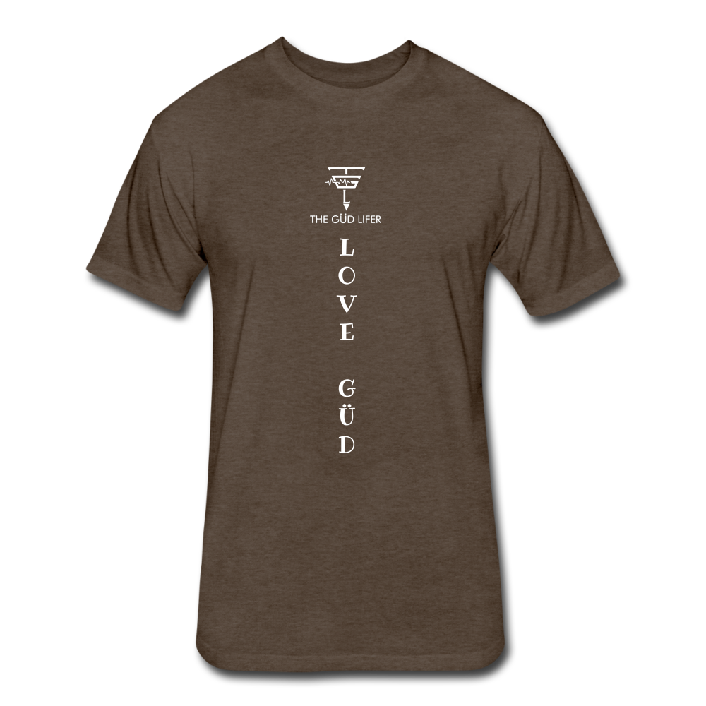 Fitted Cotton/Poly T-Shirt by Next Level - heather espresso