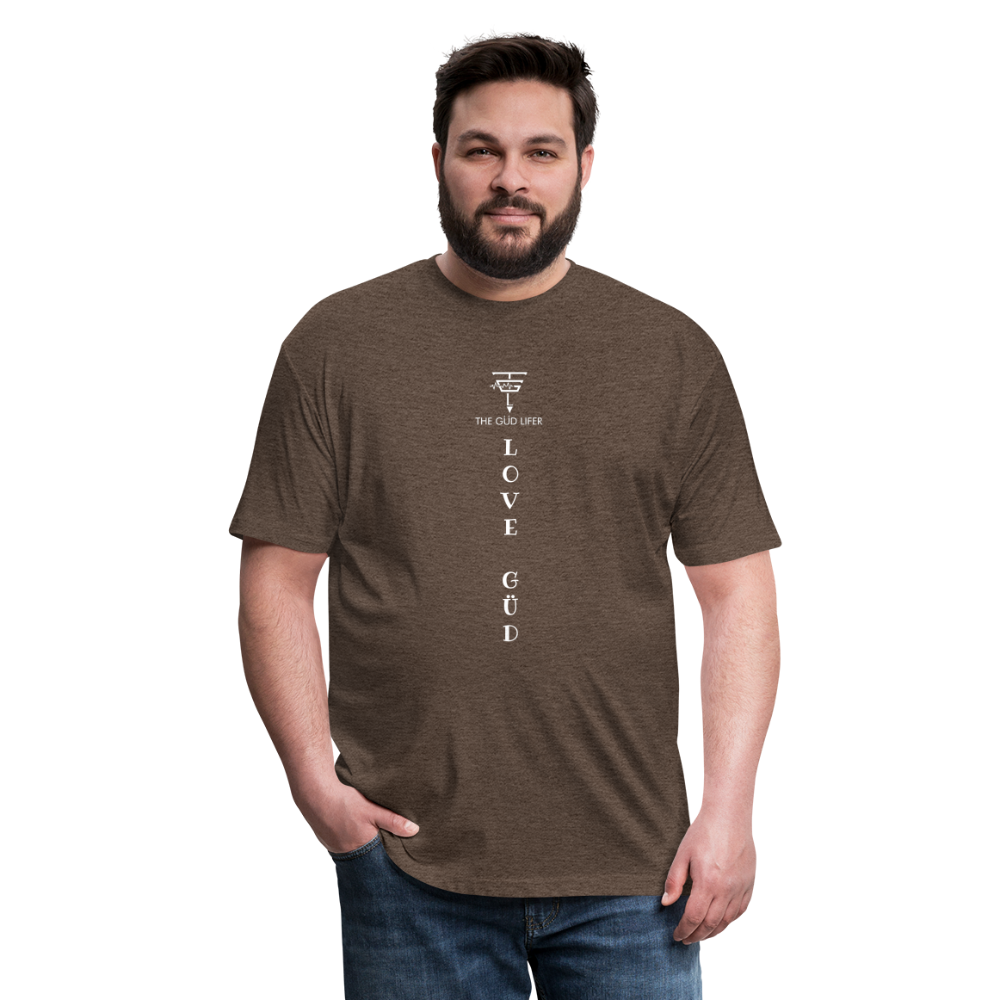 Fitted Cotton/Poly T-Shirt by Next Level - heather espresso