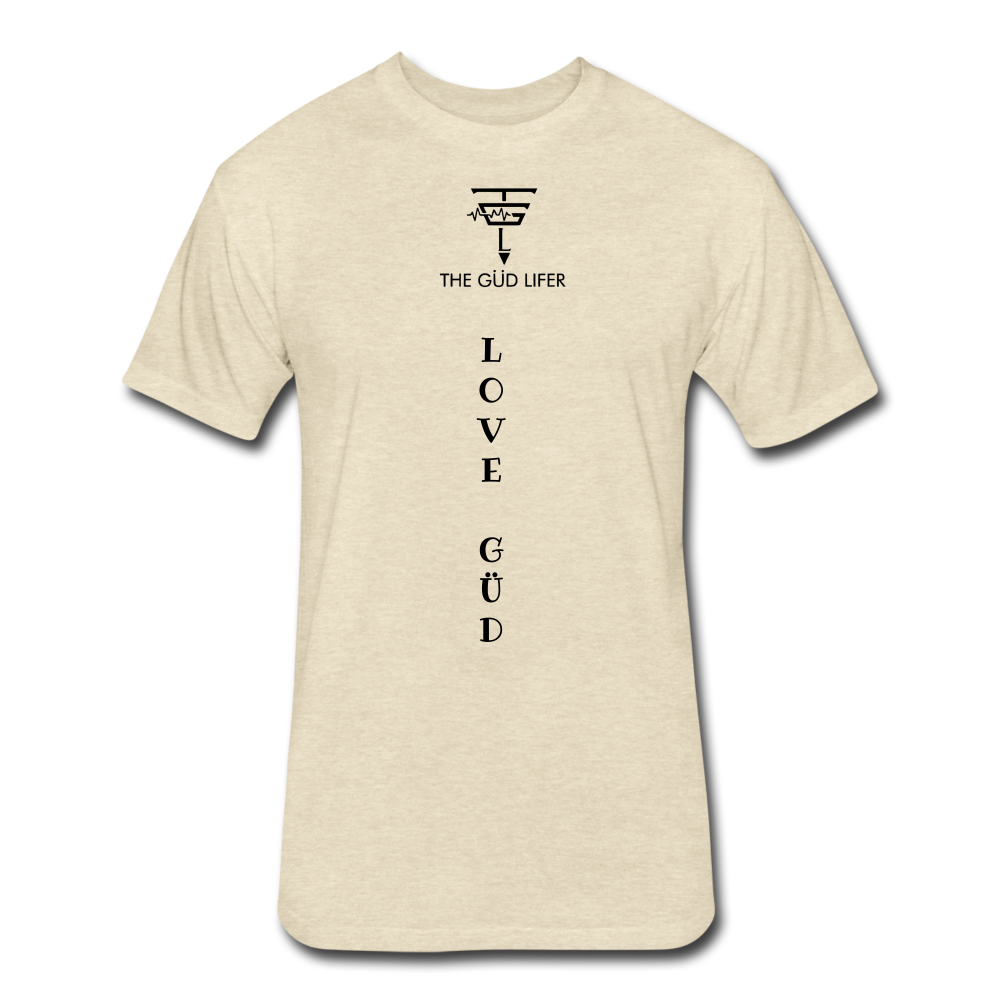 Fitted Cotton/Poly T-Shirt by Next Level - heather cream