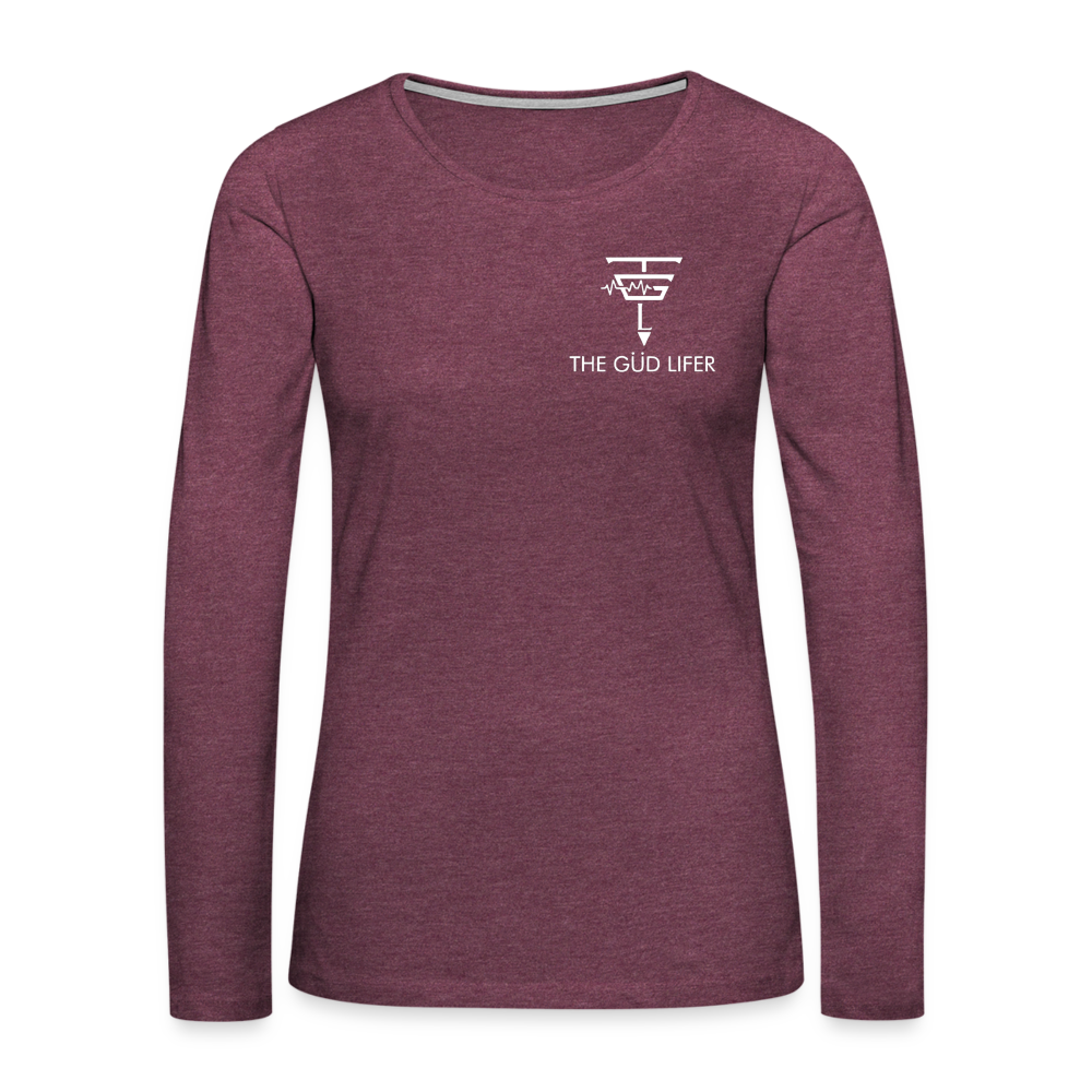 Women's Premium Long Sleeve T-Shirt - heather burgundy