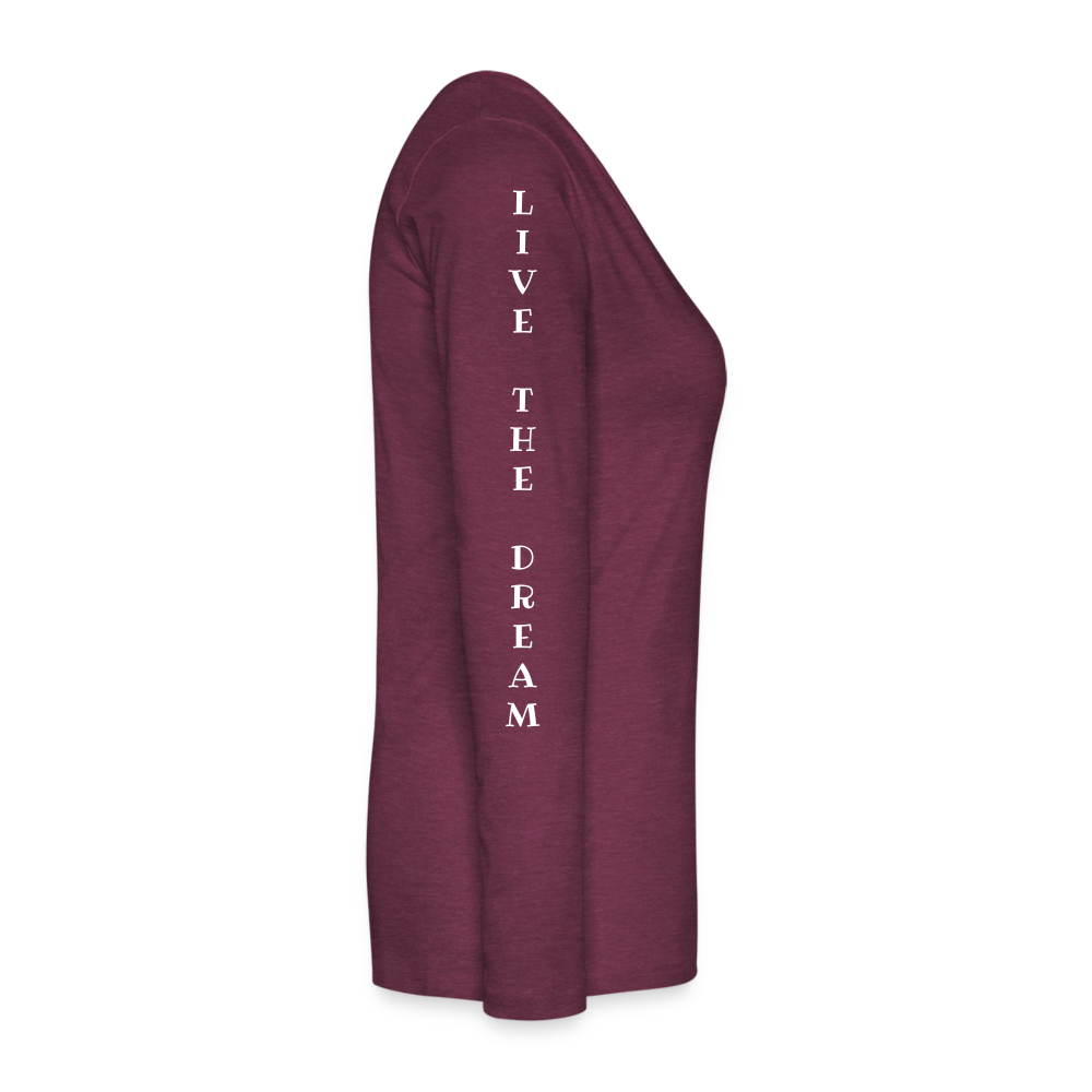Women's Premium Long Sleeve T-Shirt - heather burgundy