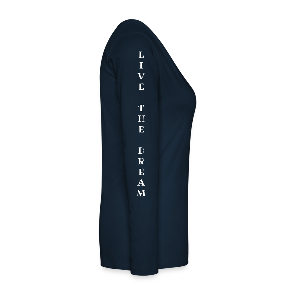 Women's Premium Long Sleeve T-Shirt - deep navy